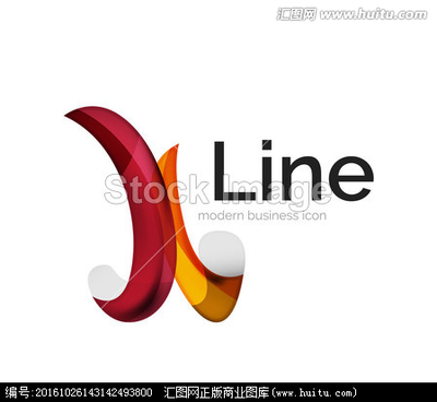 現代矢量色帶標志 設計中的流動藝術